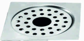 Square Floor Grating 5 x 5 Inch Lock Plain