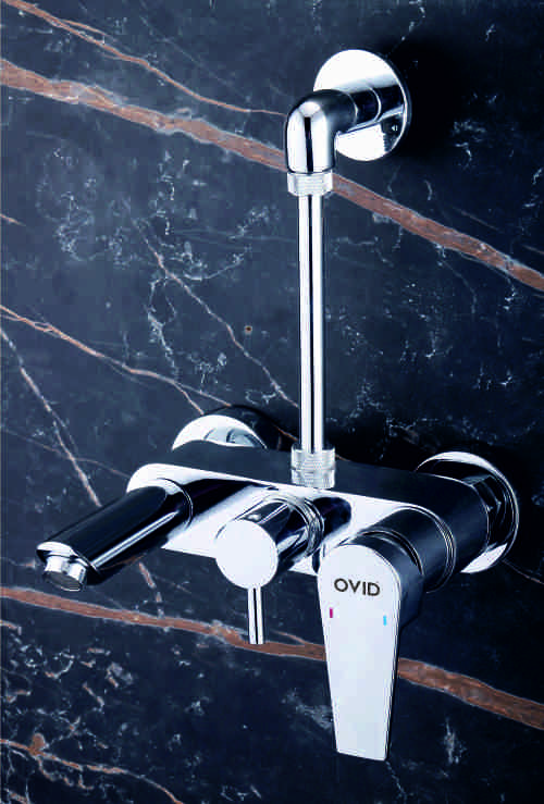 Side Operated Single Lever Wall Mixer with L-Bend